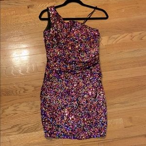 Alex Evening Sequin Cocktail Dress Size 4